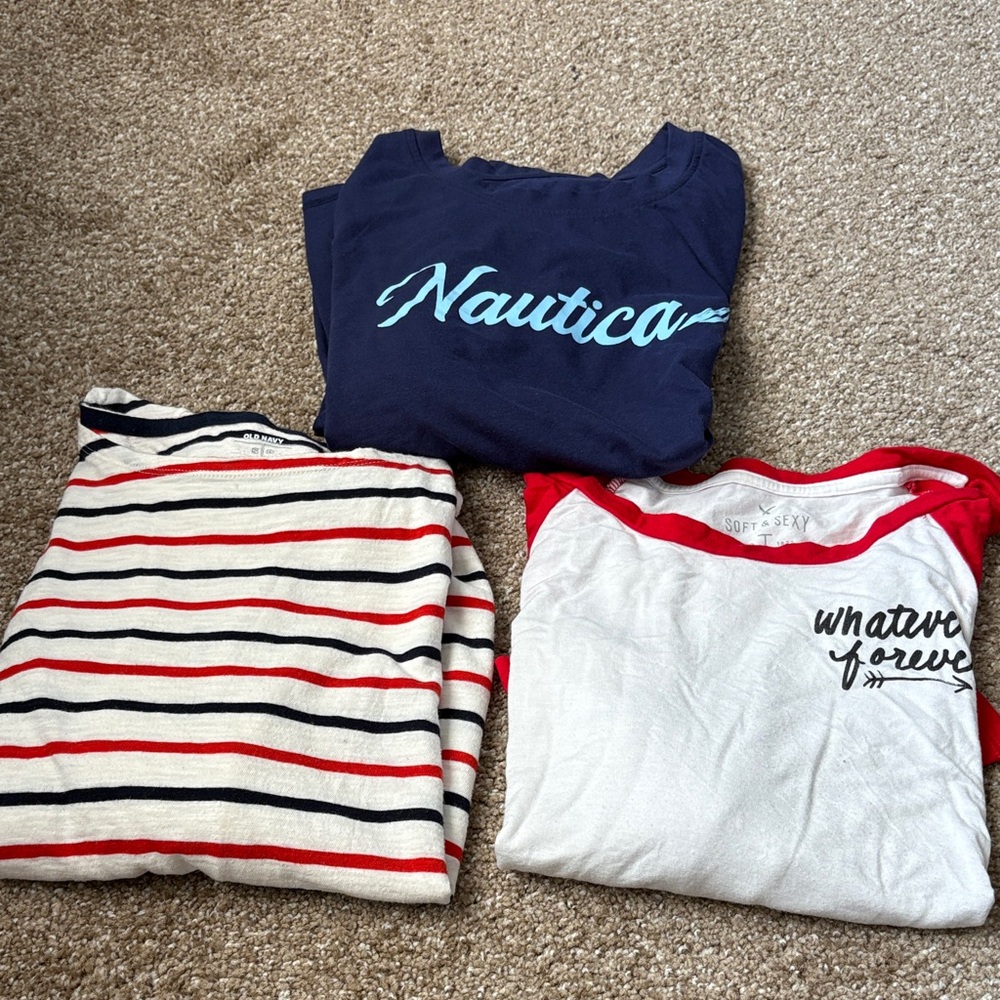 T shirt bundle (old navy, nautica, and American Eagle)
